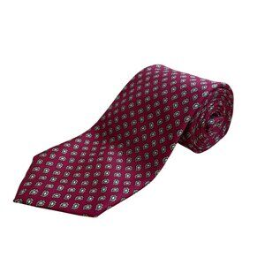 Vintage Brooks Brothers Red Silk Tie Floral Pattern Printed  Classic Width